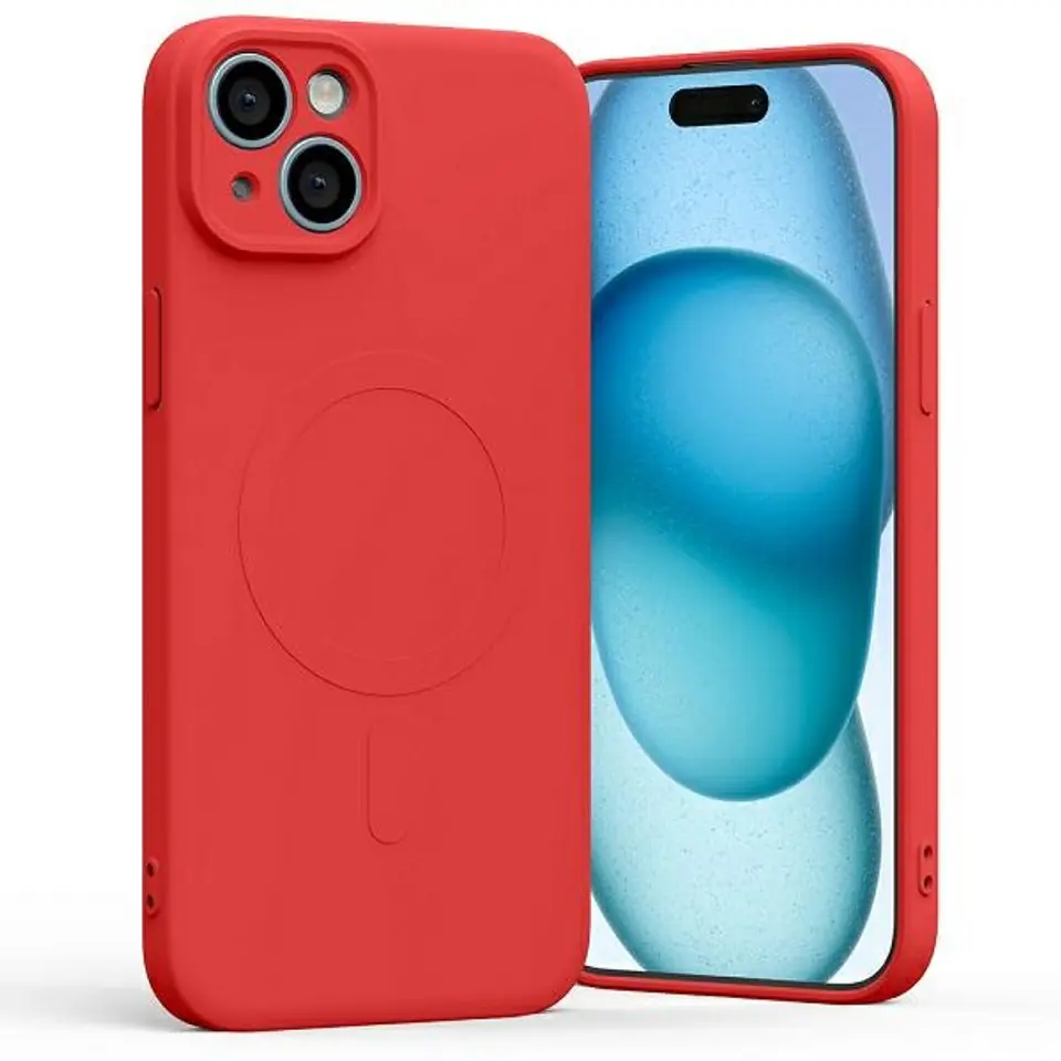 ⁨Mercury MagSafe Semi-Silicone iPhone 15Plus 6,7" czerwony /red⁩ w sklepie Wasserman.eu