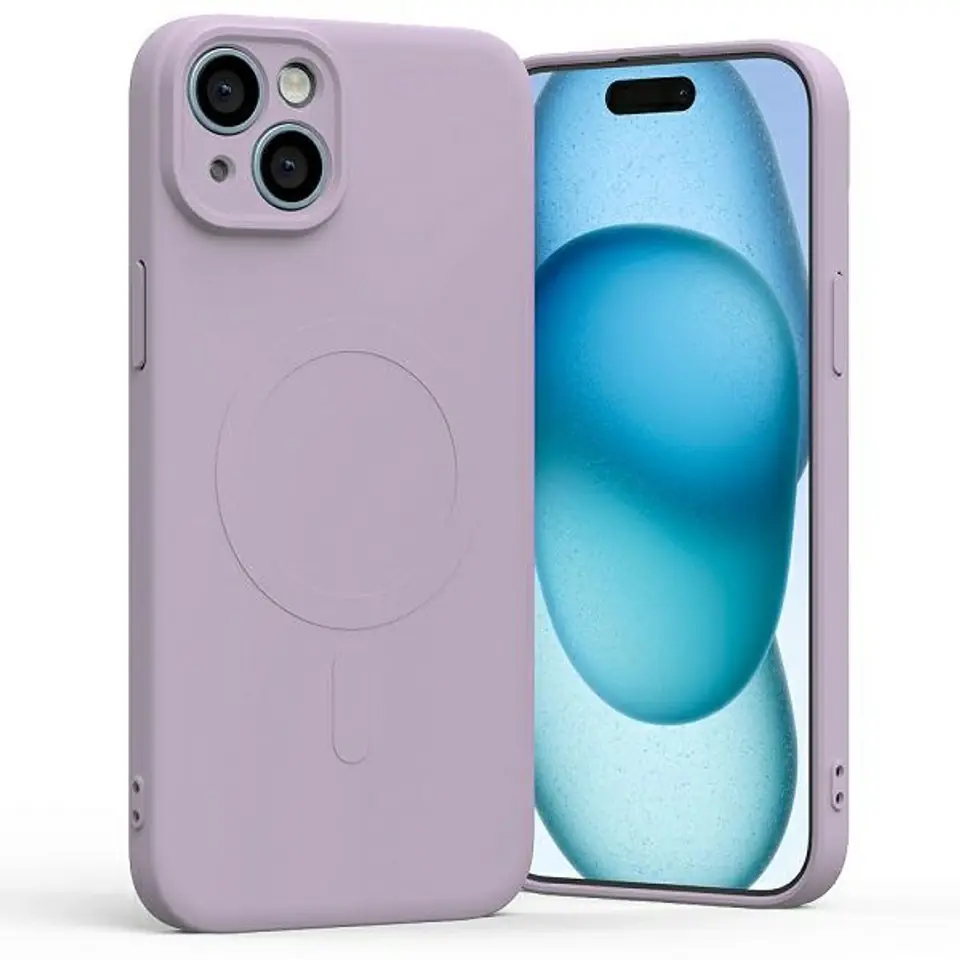 ⁨Mercury MagSafe Semi-Silicone iPhone 15 Plus / 14 Plus 6,7" liliowy fiolet /lilac purple⁩ w sklepie Wasserman.eu
