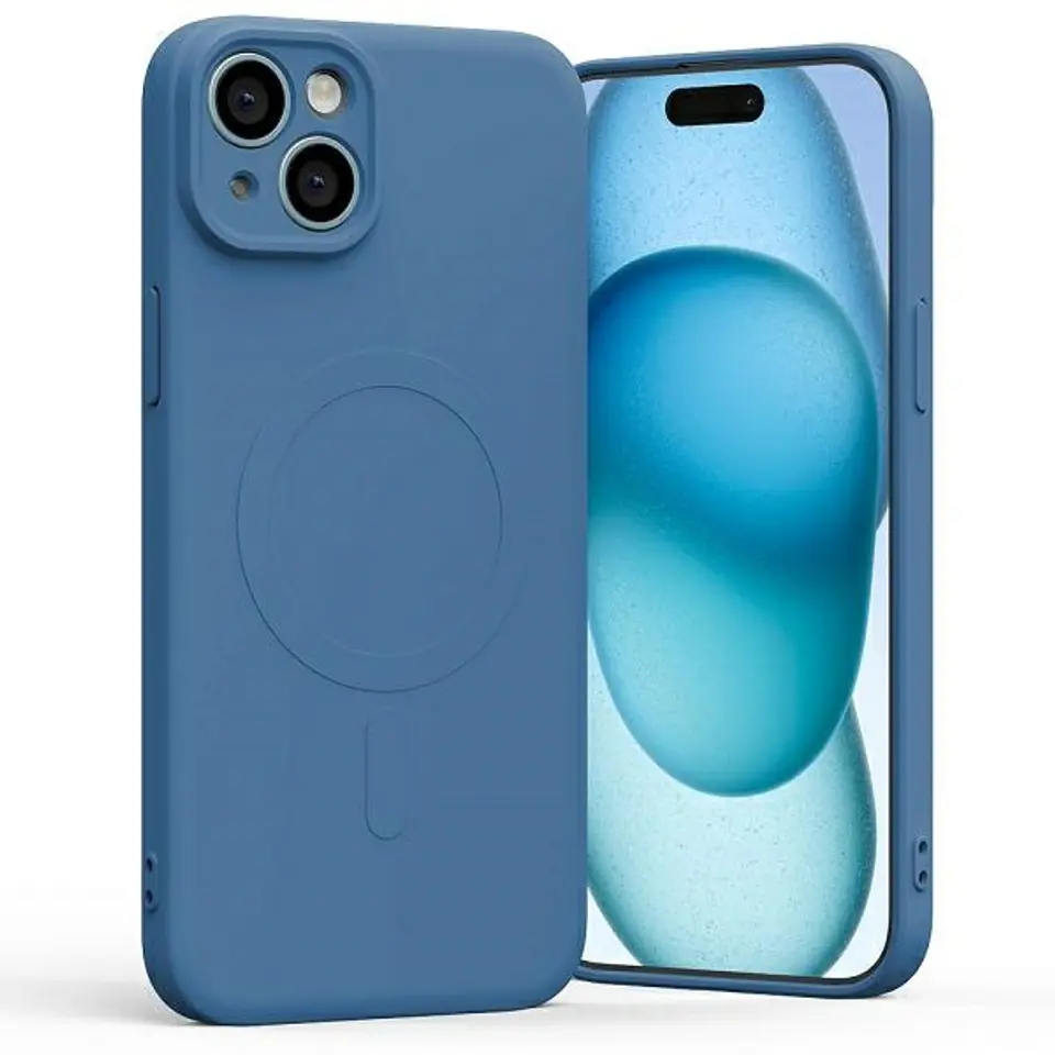 ⁨Mercury MagSafe Semi-Silicone iPhone 15Plus 6,7" niebieski /blue⁩ w sklepie Wasserman.eu