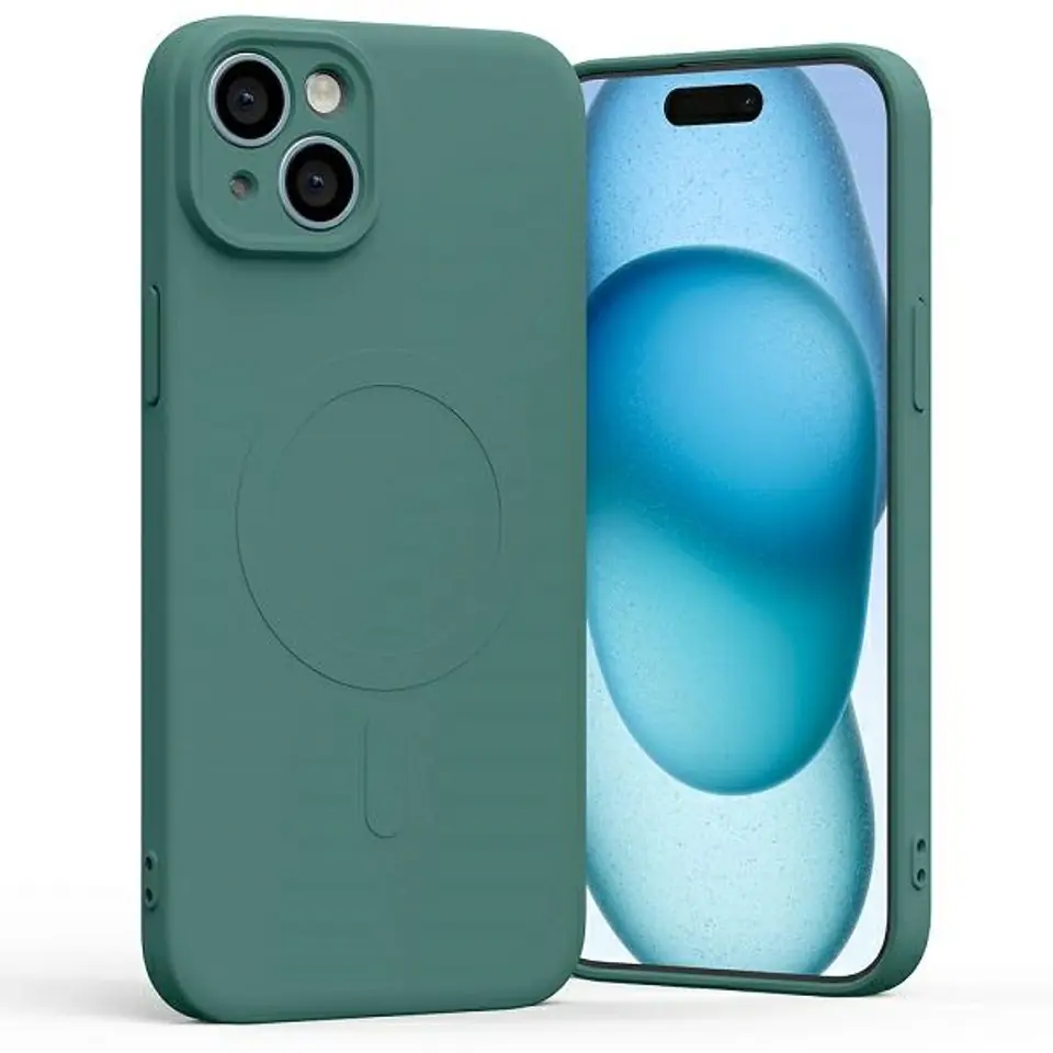 ⁨Mercury MagSafe Semi-Silicone iPhone 15Plus 6,7" zielony /green⁩ w sklepie Wasserman.eu
