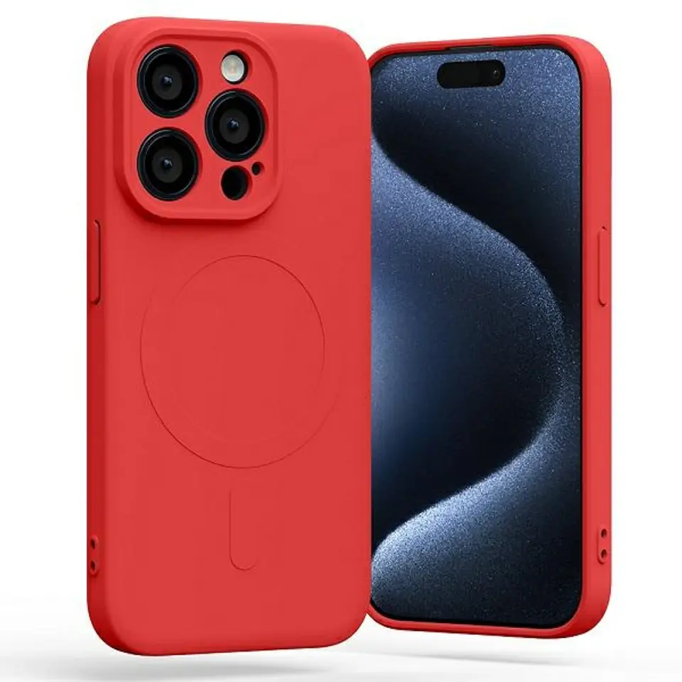 ⁨Mercury MagSafe Semi-Silicone iPhone 15 Pro 6,1" czerwony /red⁩ w sklepie Wasserman.eu