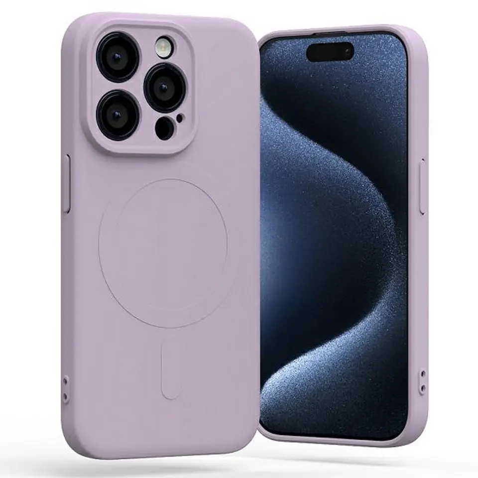 ⁨Mercury MagSafe Semi-Silicone iPhone 15 Pro 6,1" liliowy fiolet /lilac purple⁩ w sklepie Wasserman.eu