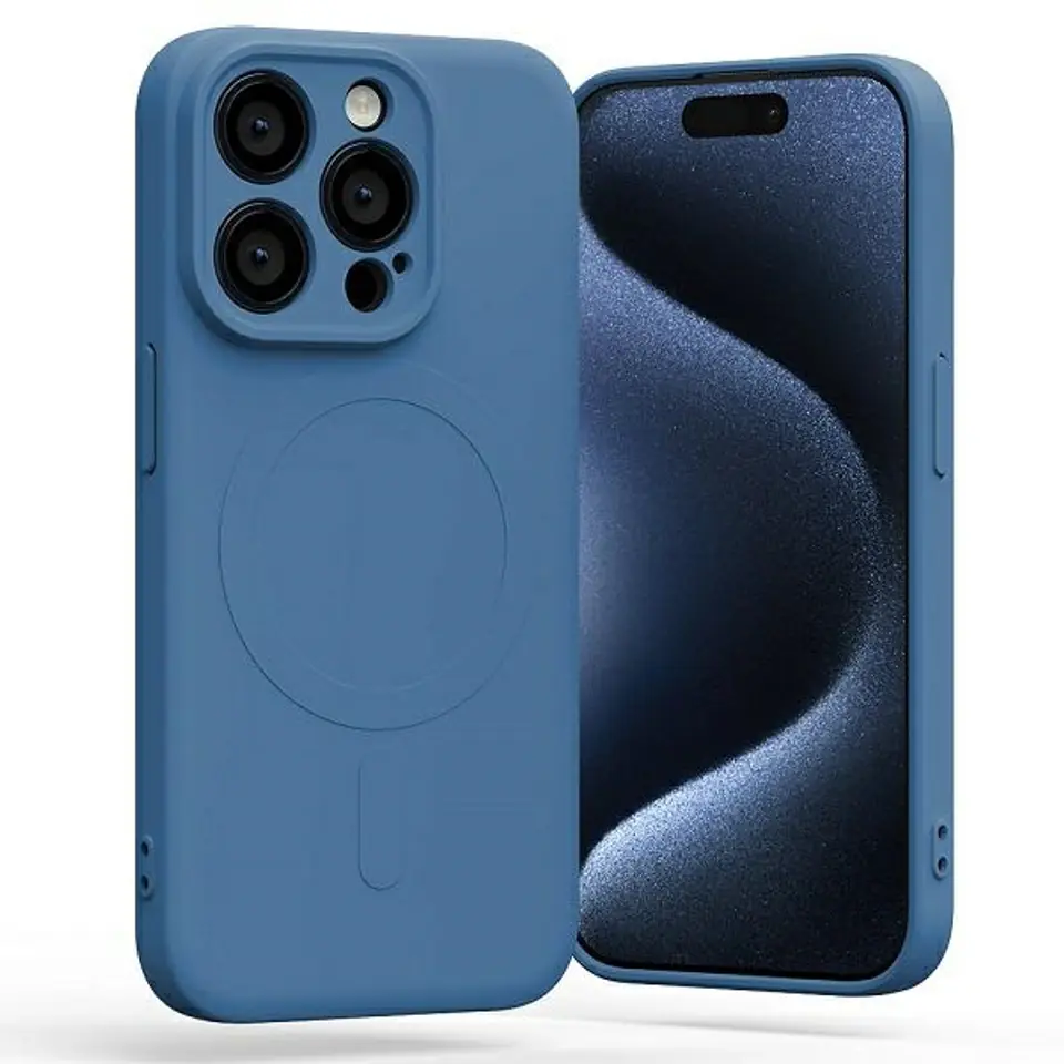 ⁨Mercury MagSafe Semi-Silicone iPhone 15Pro 6,1" niebieski /blue⁩ w sklepie Wasserman.eu