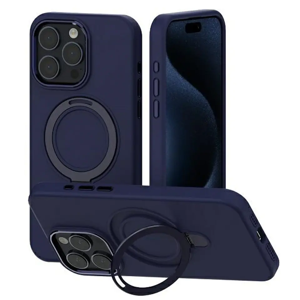 ⁨Mercury MagSafe Stand Silicone iPhone 15 Pro Max 6,7" niebieski /blue⁩ w sklepie Wasserman.eu