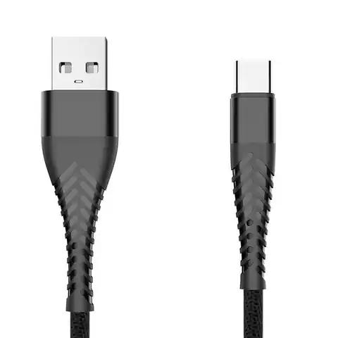 ⁨Kabel USB Typ-C z oplotem Spider (3 m, czarny)⁩ w sklepie Wasserman.eu