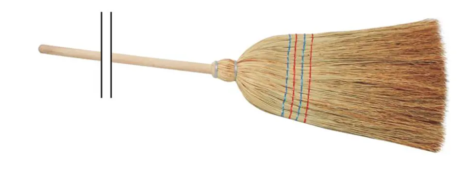 ⁨SORGHUM BROOM 5*SEWN, HANDLE 95 CM⁩ at Wasserman.eu