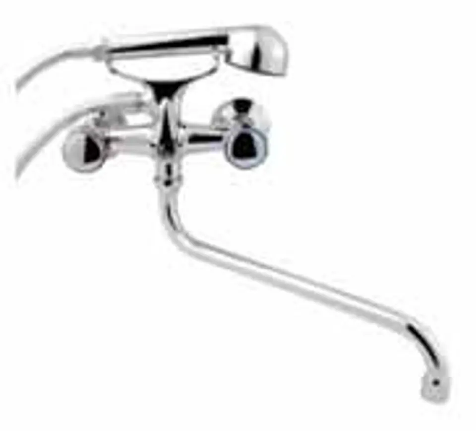 BATERIA WANNOWA ŚCIENNA Z WYLEWKĄ OBROTOWĄ 300MM TYPU S w sklepie Wasserman.eu