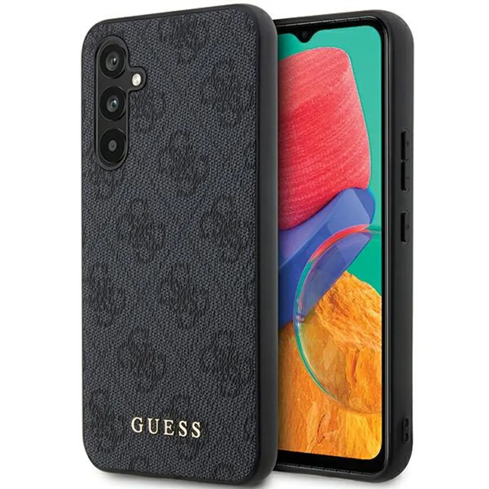 ⁨Guess GUHCS23FEG4GFGR S23 FE S711 szary/grey hardcase 4G Metal Gold Logo⁩ w sklepie Wasserman.eu