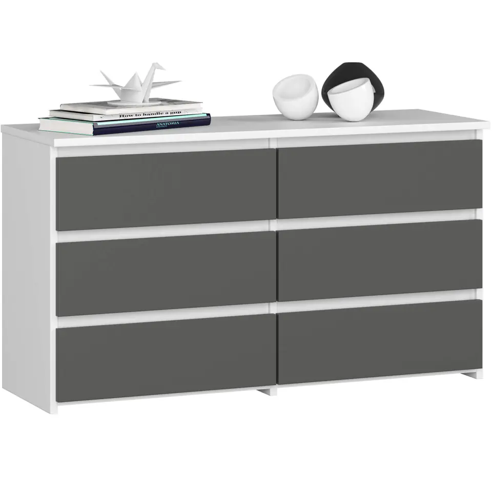 KOMODA CL100 6SZ PK BIAŁA / SZARA w sklepie Wasserman.eu