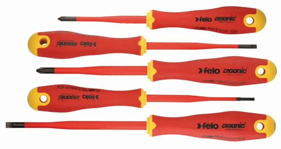 ⁨SET OF 5 FELO SCREWDRIVERS - ERGONIC SLIM VDE⁩ at Wasserman.eu