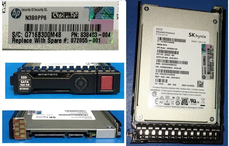 ⁨Hewlett Packard Enterprise SSD 960GB 6G SFF SATA RI-1 SC⁩ w sklepie Wasserman.eu