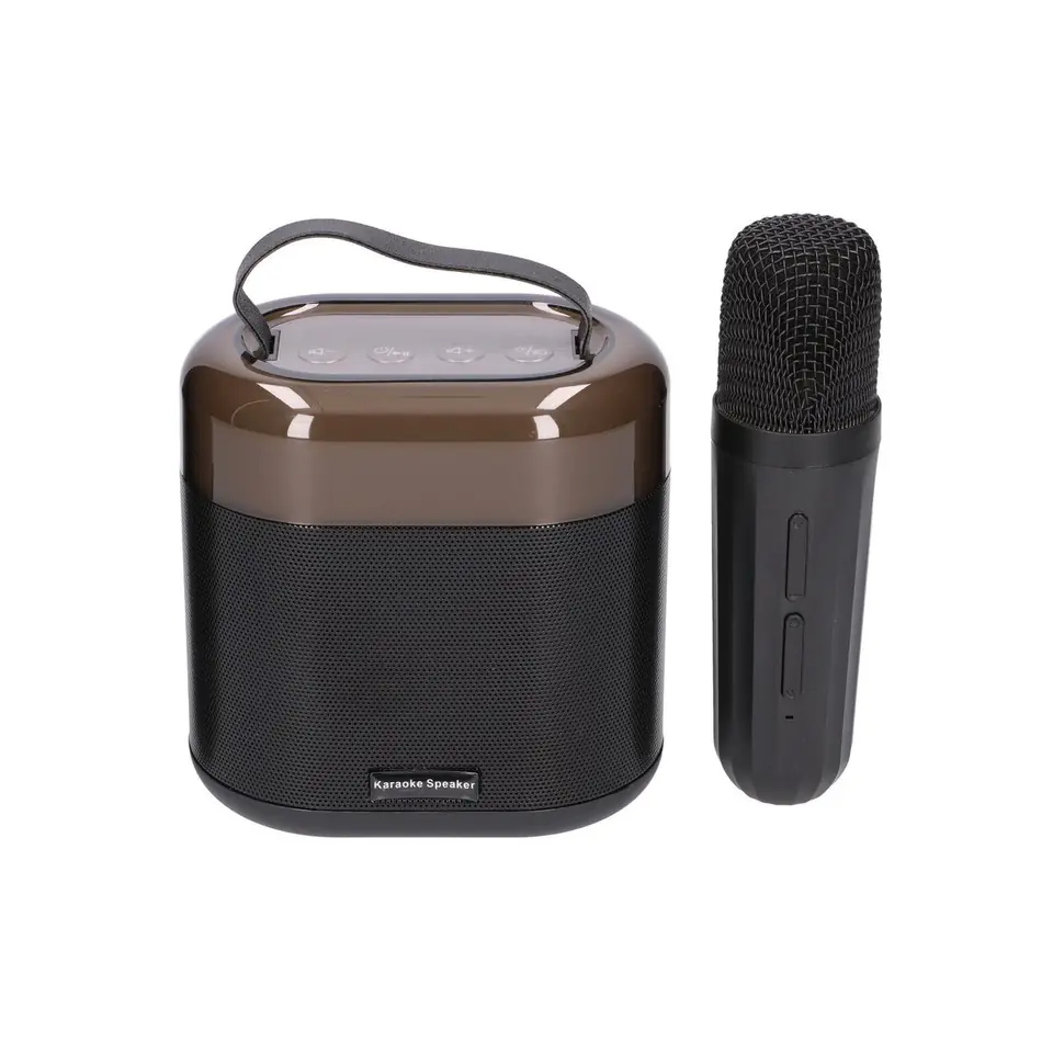 ⁨EXTRALINK KIDS KARAOKE LED SPEAKER 1 MICROPHONE BLACK⁩ w sklepie Wasserman.eu