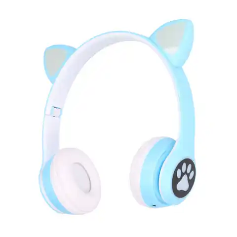 ⁨EXTRALINK KIDS CAT EARS WIRELESS HEADPHONES BLUE⁩ w sklepie Wasserman.eu