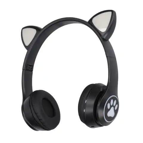 ⁨EXTRALINK KIDS CAT EARS WIRELESS HEADPHONES BLACK⁩ w sklepie Wasserman.eu
