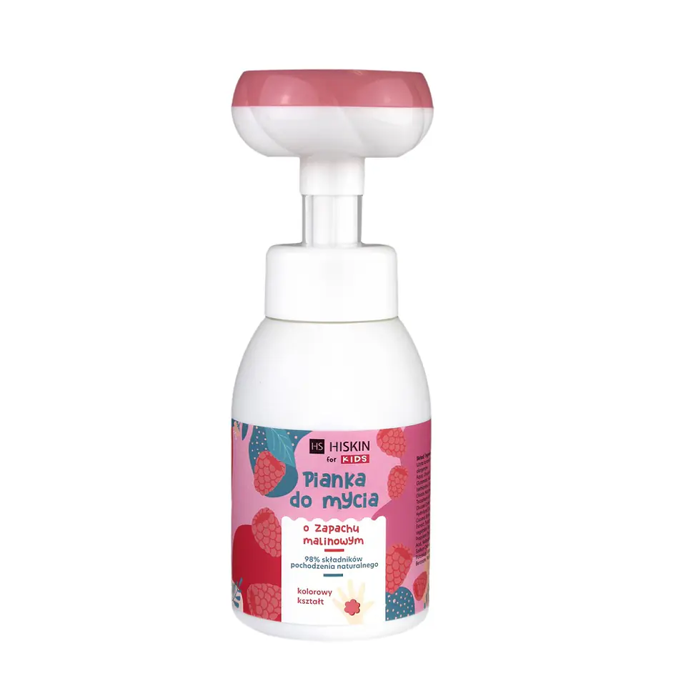 ⁨HiSkin Kids Foam for washing hands and body Raspberry 300ml⁩ at Wasserman.eu