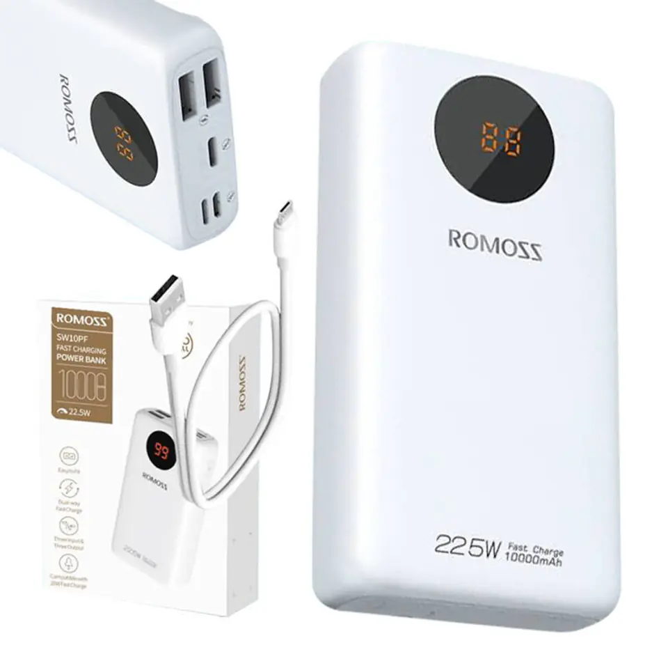 ⁨Power bank Romoss SW10PF 10000mAh, 22.5W (white)⁩ at Wasserman.eu