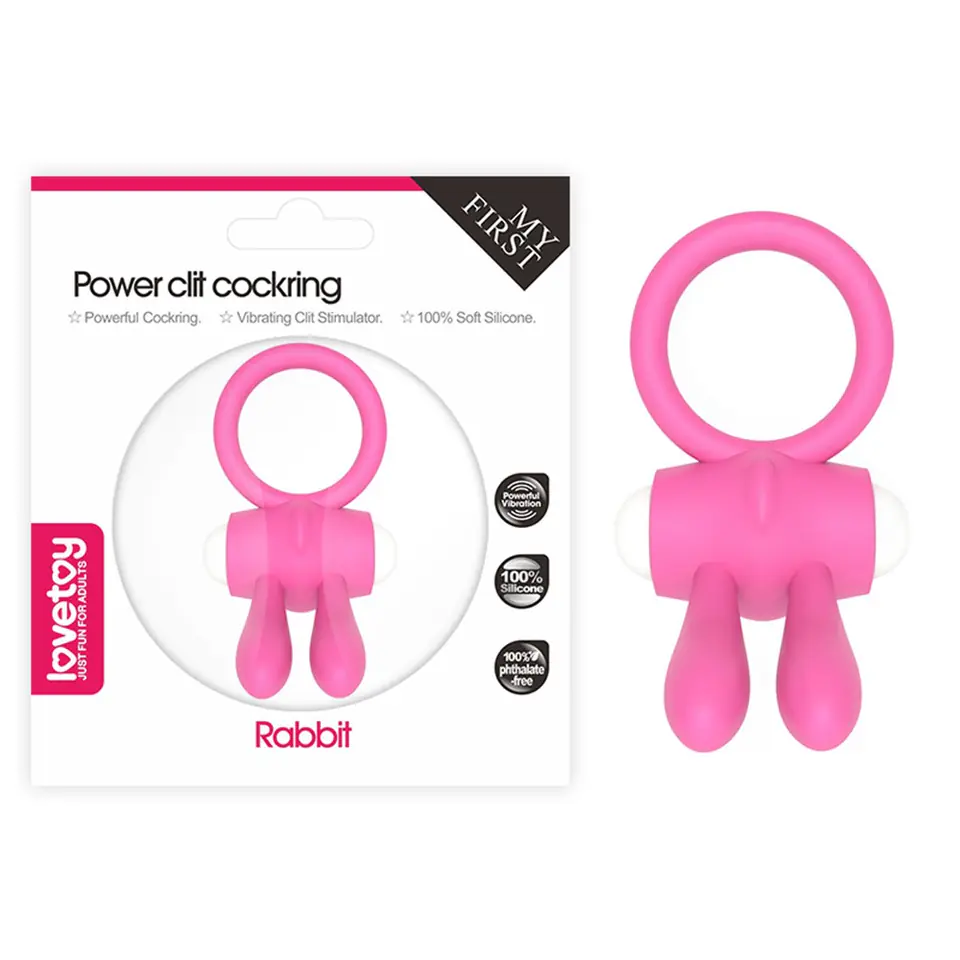 ⁨PIERŚCIEŃ POWER CLIT SILICONE COCKRING RÓŻOWY⁩ w sklepie Wasserman.eu