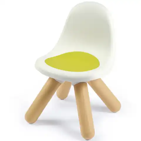 ⁨SMOBY Krzesełko z Oparciem Ogrodowe Do Pokoju Biało-Zielone⁩ w sklepie Wasserman.eu