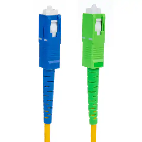⁨Patchcord światłowód kabel Maclean, SC/APC-SC/UPC SM 9/125 LSZH, jednomodowy, długość 5m, simplex, G657A2, MCTV-403⁩ w sklepie Wasserman.eu