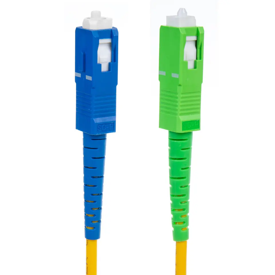 ⁨Patchcord światłowód SC/APC-SC/UPC, jednomodowy simplex (15 m)⁩ w sklepie Wasserman.eu