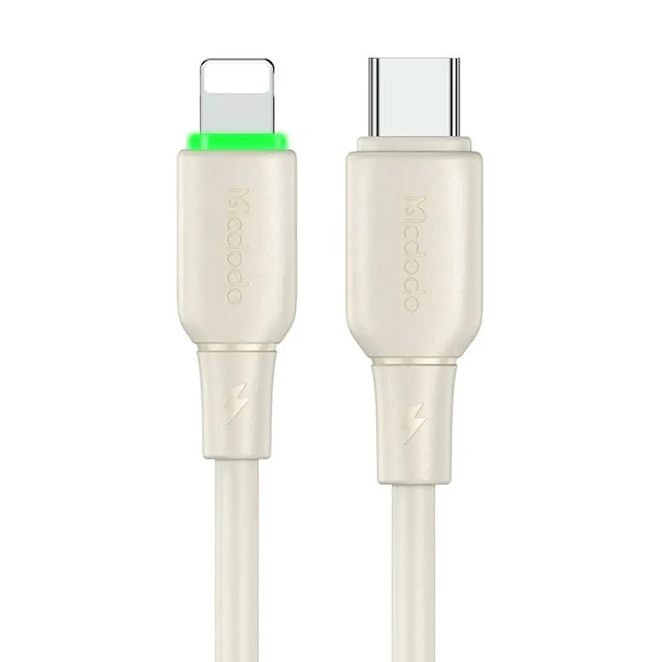 ⁨Kabel USB-C do Lightning Mcdodo CA-4760 1.2m (beżowy)⁩ w sklepie Wasserman.eu