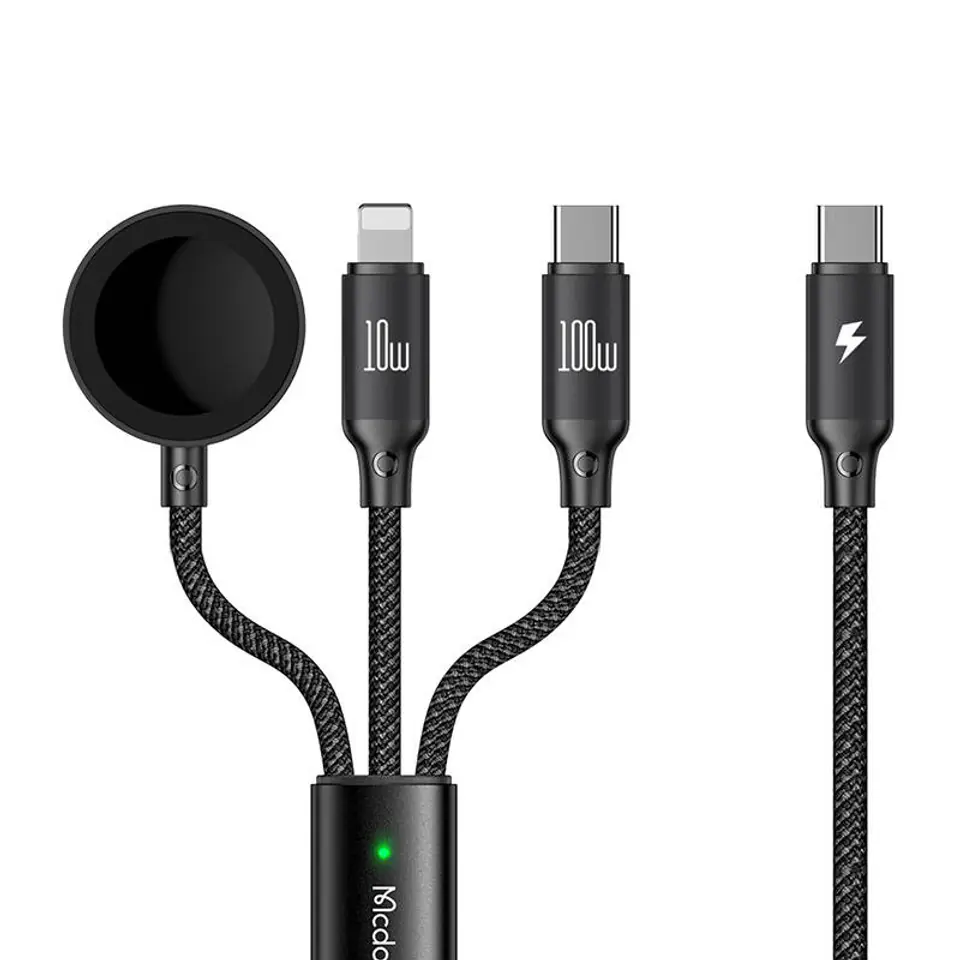 ⁨Kabel USB-C 3w1 Mcdodo CA-4940 USB-C, Lightning, Apple Watch⁩ w sklepie Wasserman.eu