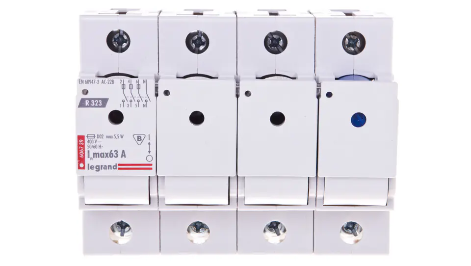 ⁨Fuse switch 3P+N 63A D02 R323 MAX /without inserts/ 606739⁩ at Wasserman.eu