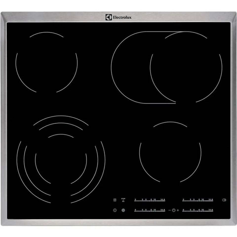 ⁨Płyta ceramiczna Electrolux EHF46547XK (4 pola grzejne; kolor czarny)⁩ w sklepie Wasserman.eu