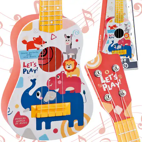 ⁨WOOPIE Gitara Klasyczna dla Dzieci Czerwona 57cm⁩ w sklepie Wasserman.eu