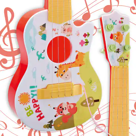 ⁨WOOPIE Gitara Akustyczna dla Dzieci Czerwona 43 cm⁩ w sklepie Wasserman.eu