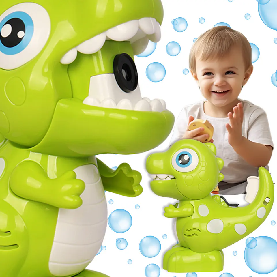 WOOPIE Maszyna Dinozaur do Robienia Baniek Mydlanych dla Dzieci w sklepie Wasserman.eu