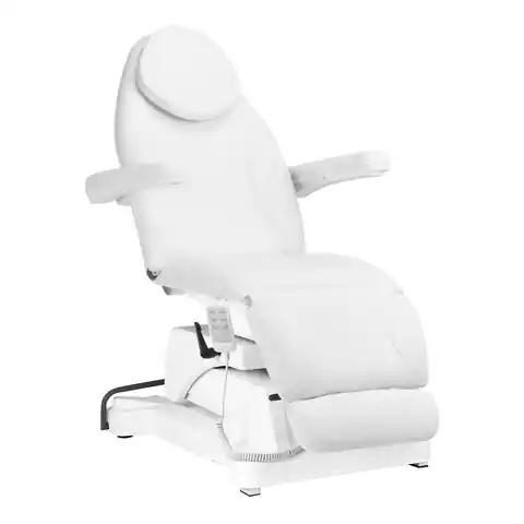 ⁨Fotel kosmetyczny elektryczny Sillon Basic 3 siln. obrotowy biały⁩ w sklepie Wasserman.eu