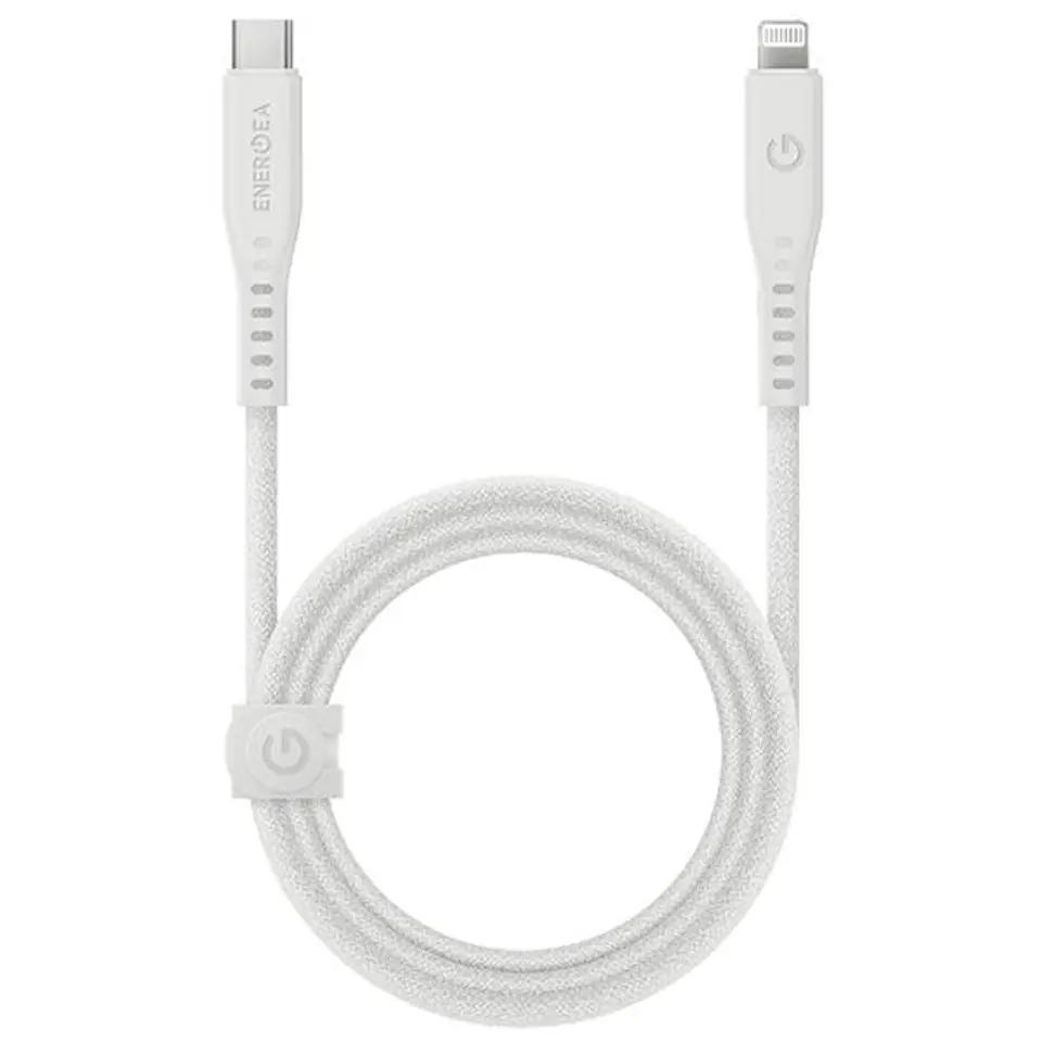 ⁨ENERGEA kabel Flow USB-C - Lightning C94 MFI 1.5m biały/white 60W 3A PD Fast Charge⁩ w sklepie Wasserman.eu
