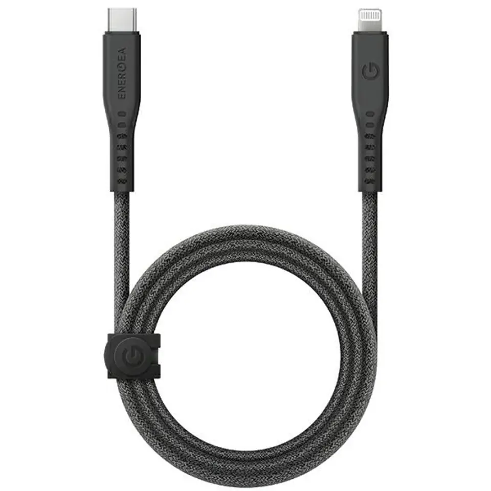 ⁨ENERGEA kabel Flow USB-C - Lightning C94 MFI 1.5m czarny/black 60W 3A PD Fast Charge⁩ w sklepie Wasserman.eu