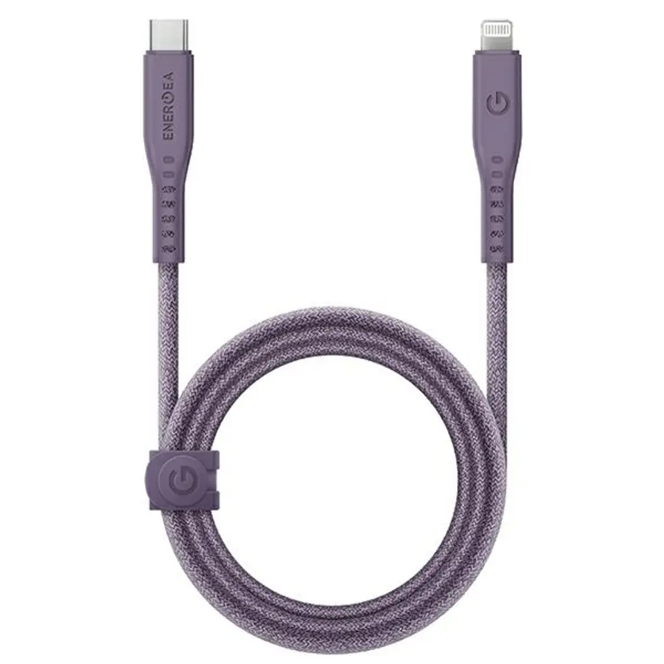 ⁨ENERGEA kabel Flow USB-C - Lightning C94 MFI 1.5m fioletowy/purple 60W 3A PD Fast Charge⁩ w sklepie Wasserman.eu