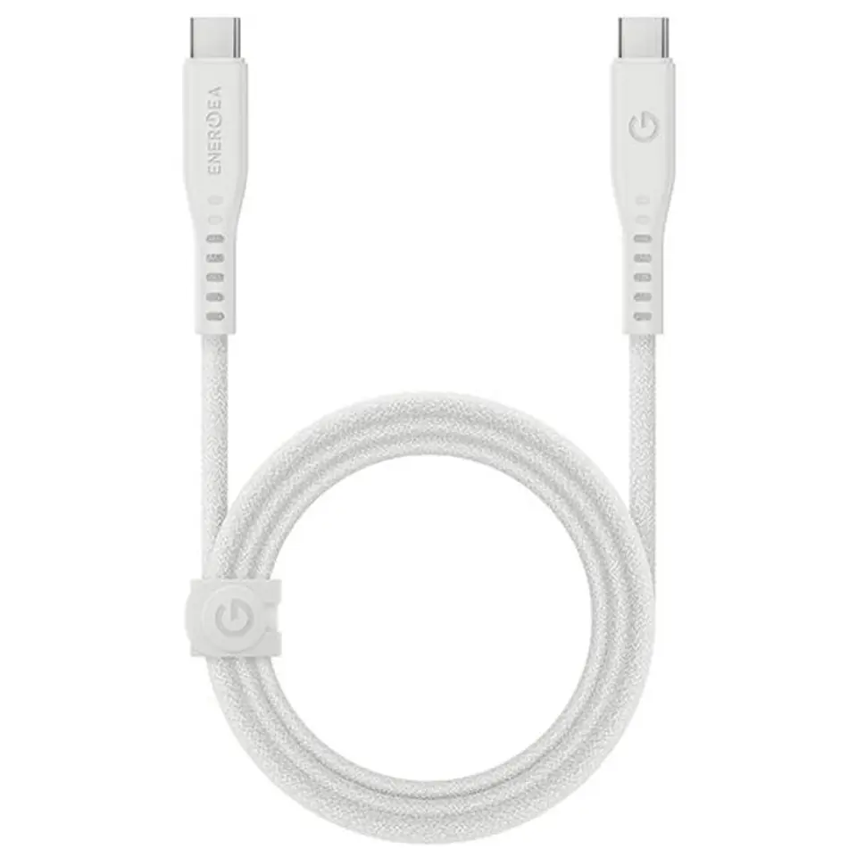 ⁨ENERGEA kabel Flow USB-C - USB-C 1.5m biały/white 240W 5A PD Fast Charge⁩ w sklepie Wasserman.eu