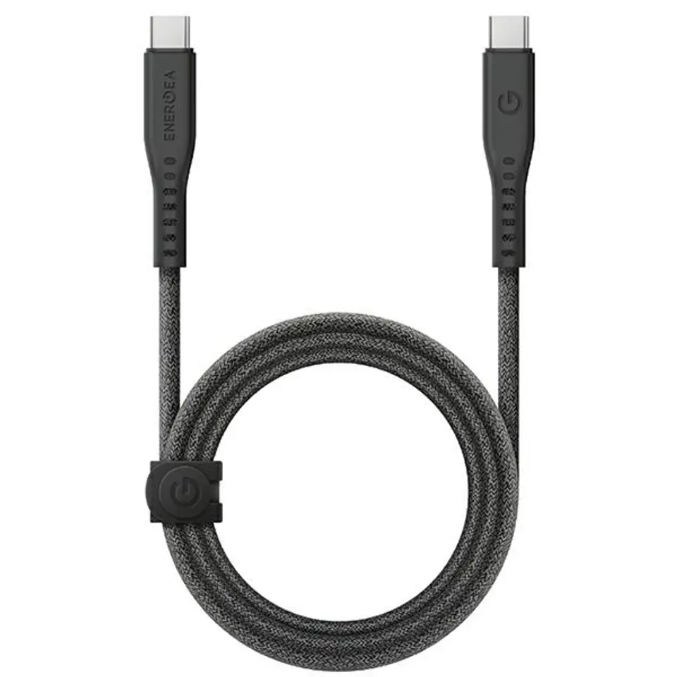 ⁨ENERGEA kabel Flow USB-C - USB-C 1.5m czarny/black 240W 5A PD Fast Charge⁩ w sklepie Wasserman.eu