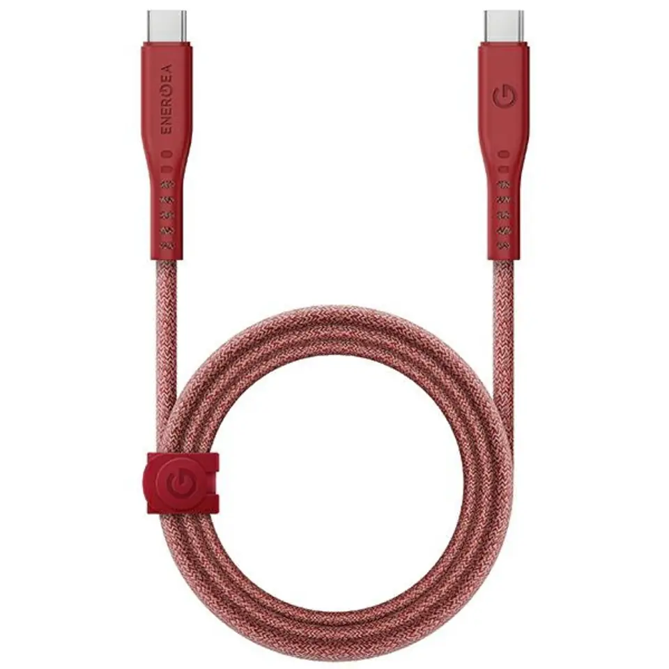 ⁨ENERGEA kabel Flow USB-C - USB-C 1.5m czerwony/red 240W 5A PD Fast Charge⁩ w sklepie Wasserman.eu