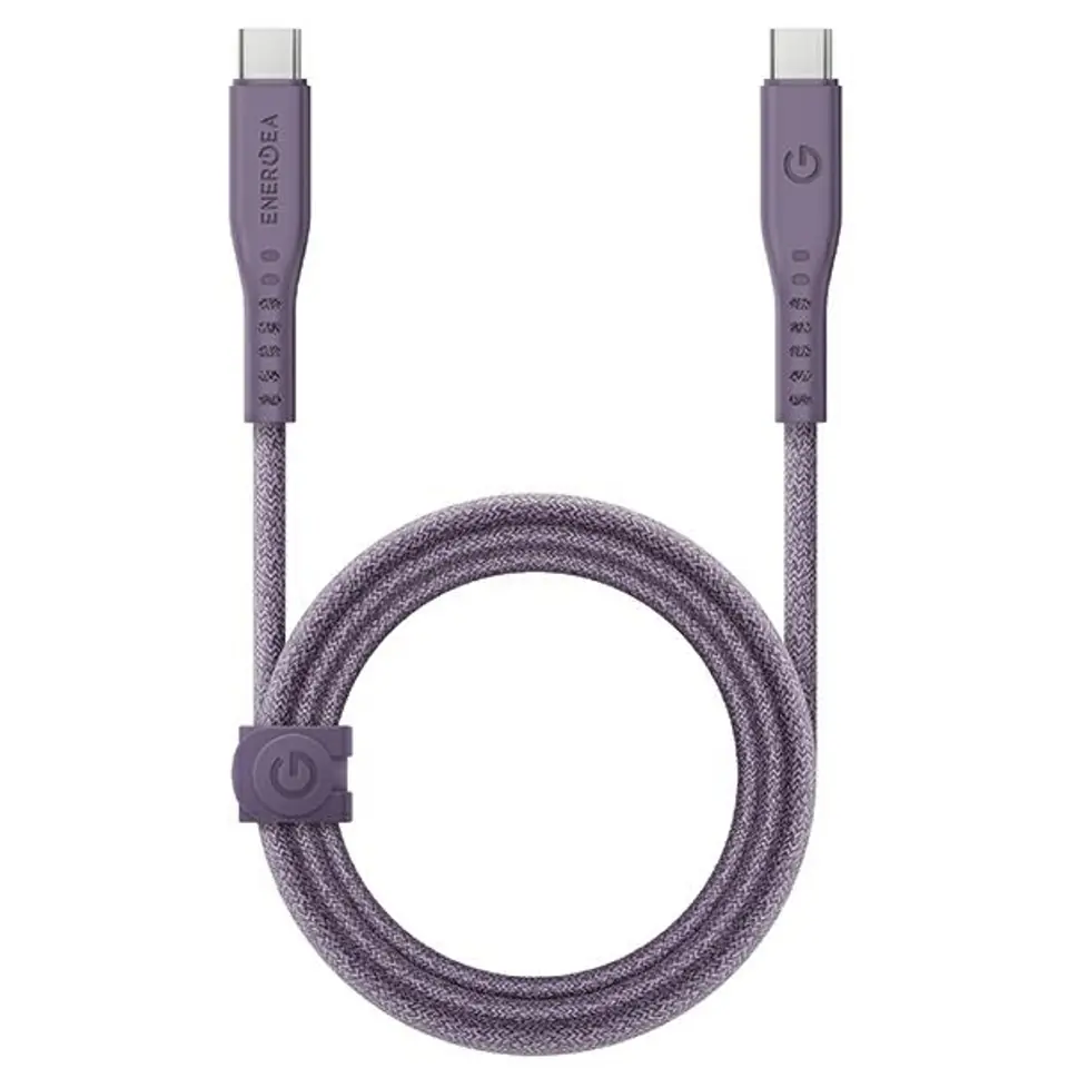 ⁨ENERGEA kabel Flow USB-C - USB-C 1.5m fioletowy/purple 240W 5A PD Fast Charge⁩ w sklepie Wasserman.eu