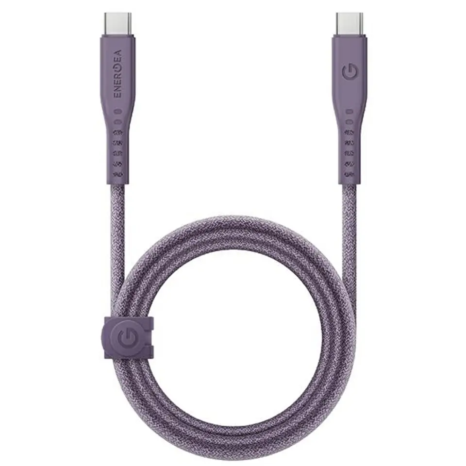 ⁨ENERGEA kabel Flow USB-C - USB-C1.5m fioletowy/purple 240W 5A PD Fast Charge⁩ w sklepie Wasserman.eu