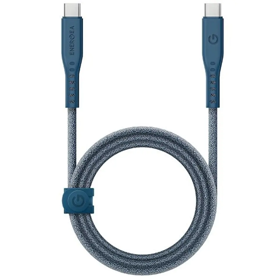 ⁨ENERGEA kabel Flow USB-C - USB-C1.5m niebieski/blue 240W 5A PD Fast Charge⁩ w sklepie Wasserman.eu