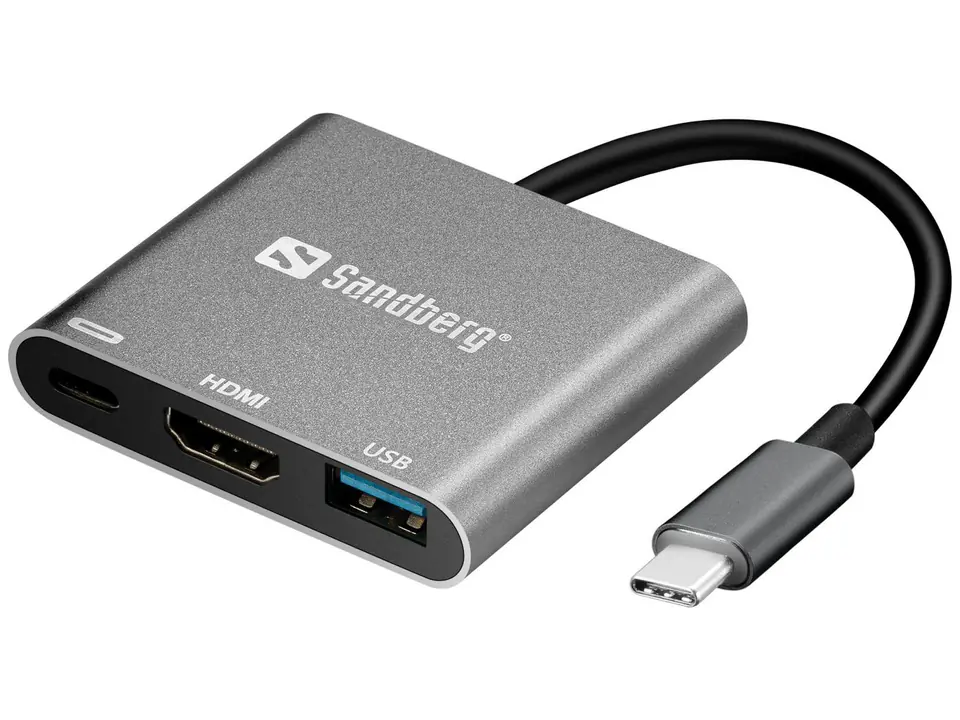 ⁨Sandberg USB-C Mini Dock HDMI+USB⁩ w sklepie Wasserman.eu