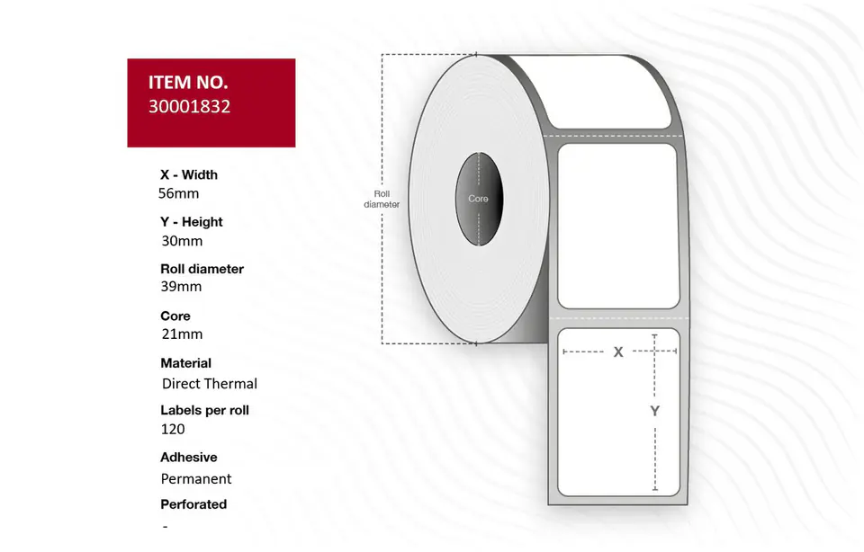 ⁨Capture Label 56x30, Core 21 Ø 39 mm.⁩ w sklepie Wasserman.eu