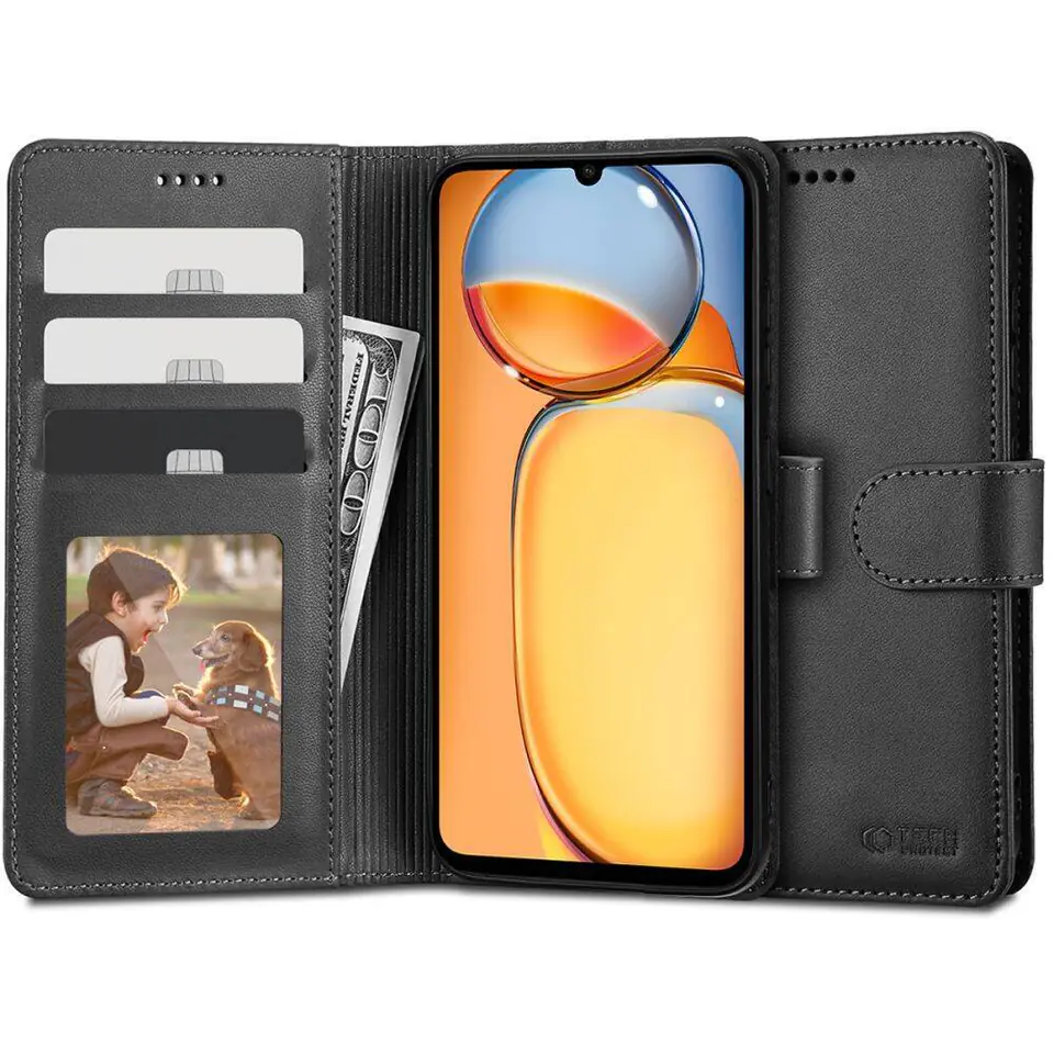 ⁨Etui XIAOMI REDMI 13C / POCO C65 Tech-Protect Wallet czarne⁩ w sklepie Wasserman.eu