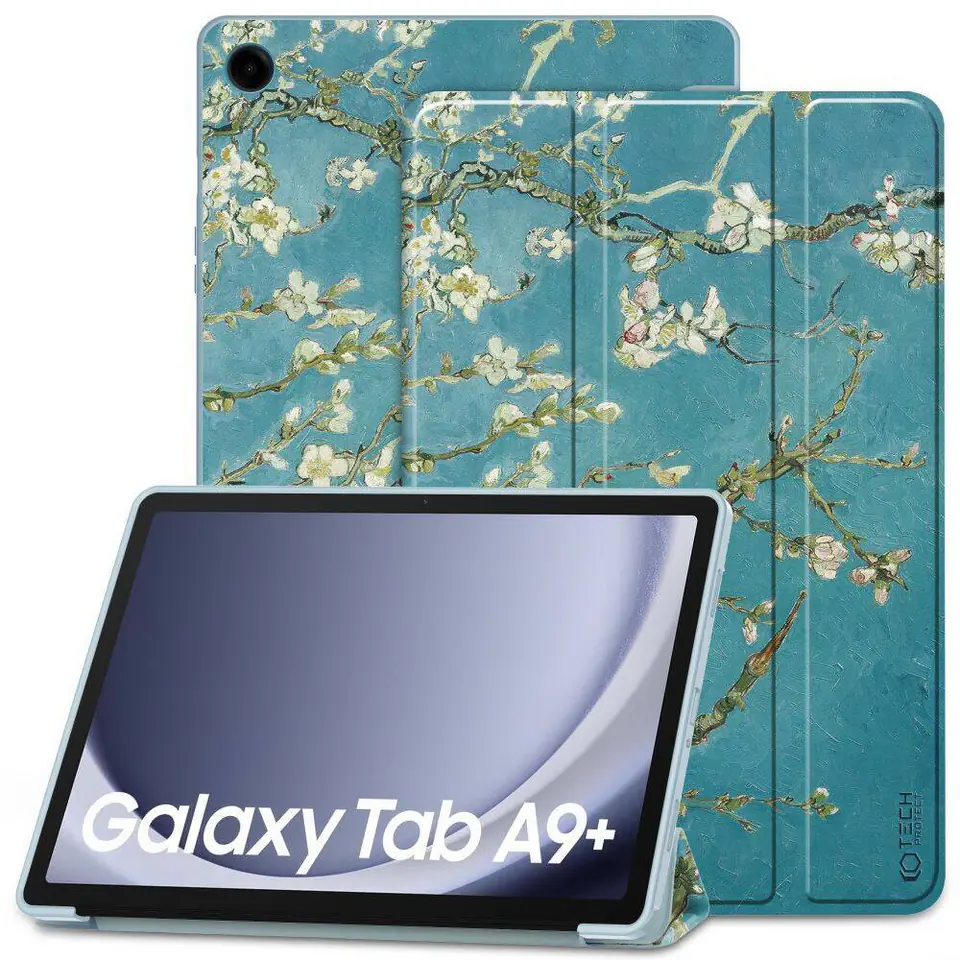 ⁨Etui SAMSUNG GALAXY TAB A9+ Tech-Protect SmartCase Sakura wzór⁩ w sklepie Wasserman.eu