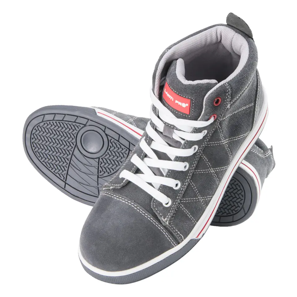 ⁨ANKLE SHOES, SUEDE, GREY-RED , SB FO SRA, "47", CE, LAHTI⁩ at Wasserman.eu