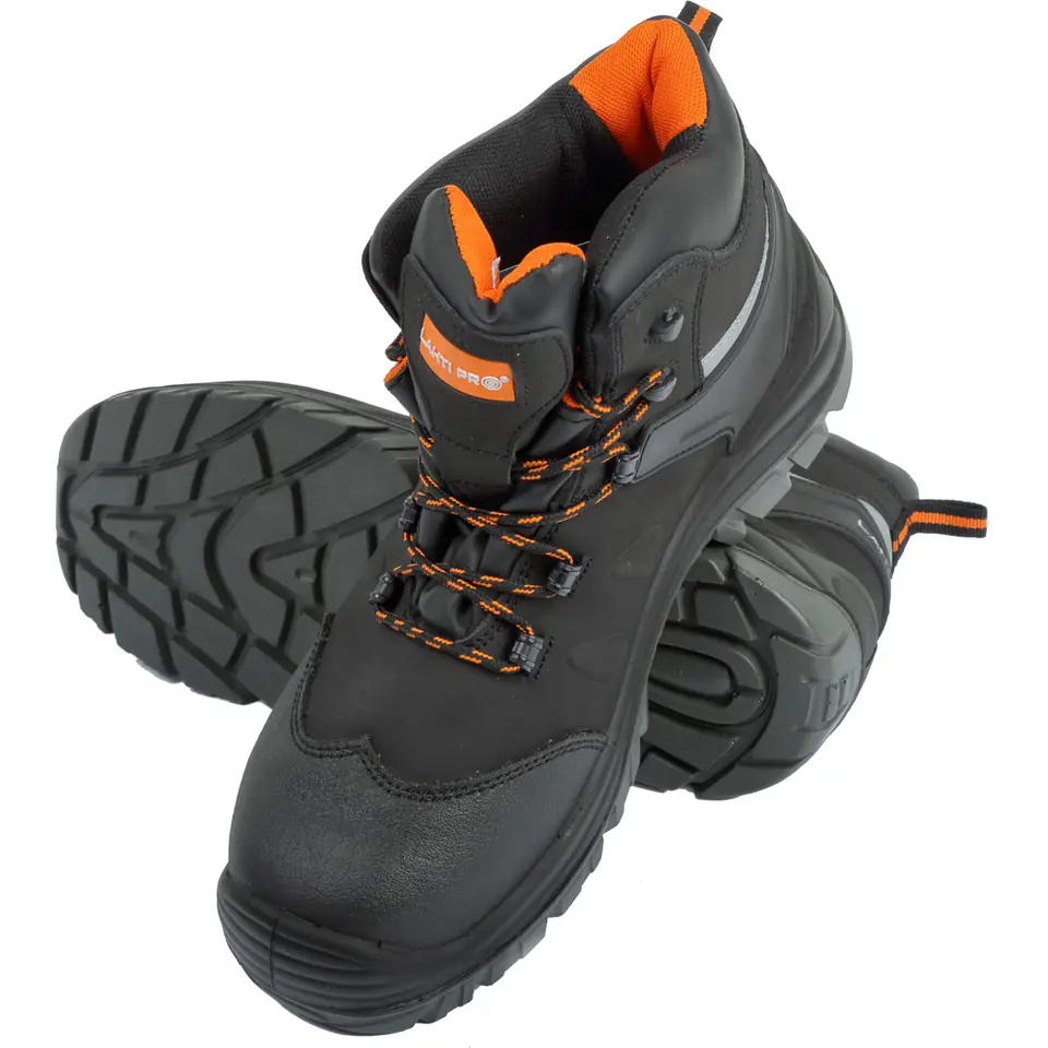 ⁨ANKLE SHOES, NUBUCK, BLACK-ORANGE, S3 SRA, "39", CE, LAHTI⁩ at Wasserman.eu