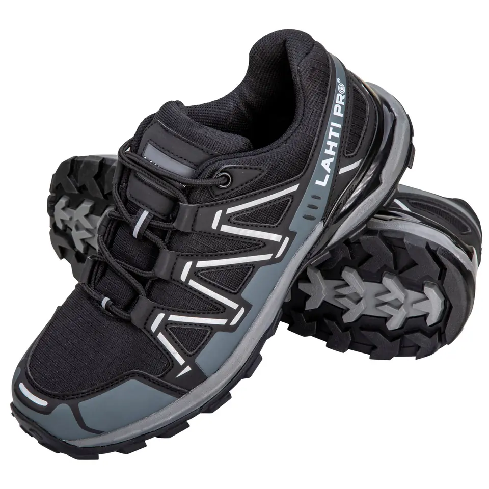 ⁨SHOES, NO TOE CAP, BLACK-GREY, O2 SRA, "44", CE, LAHTI⁩ at Wasserman.eu