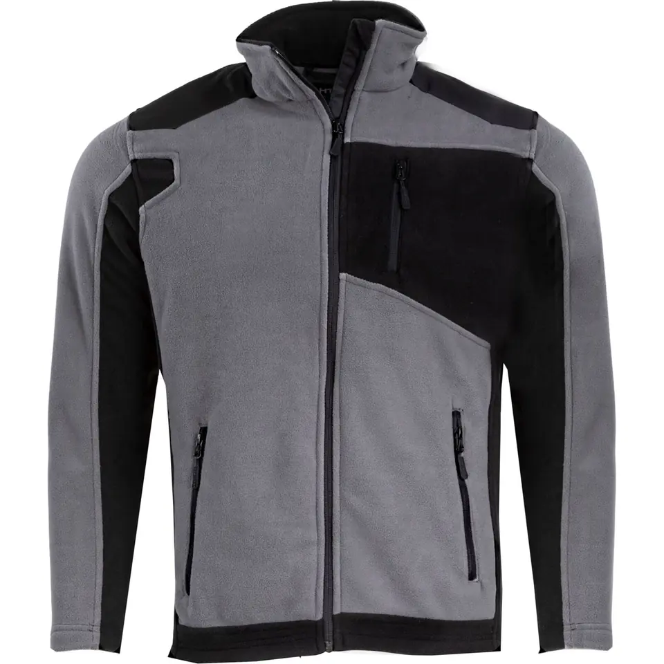 FLEECE JACKET WITH REINFORCEMENT, GREY-BLACK, "XL", CE,LAHTI at Wasserman.eu