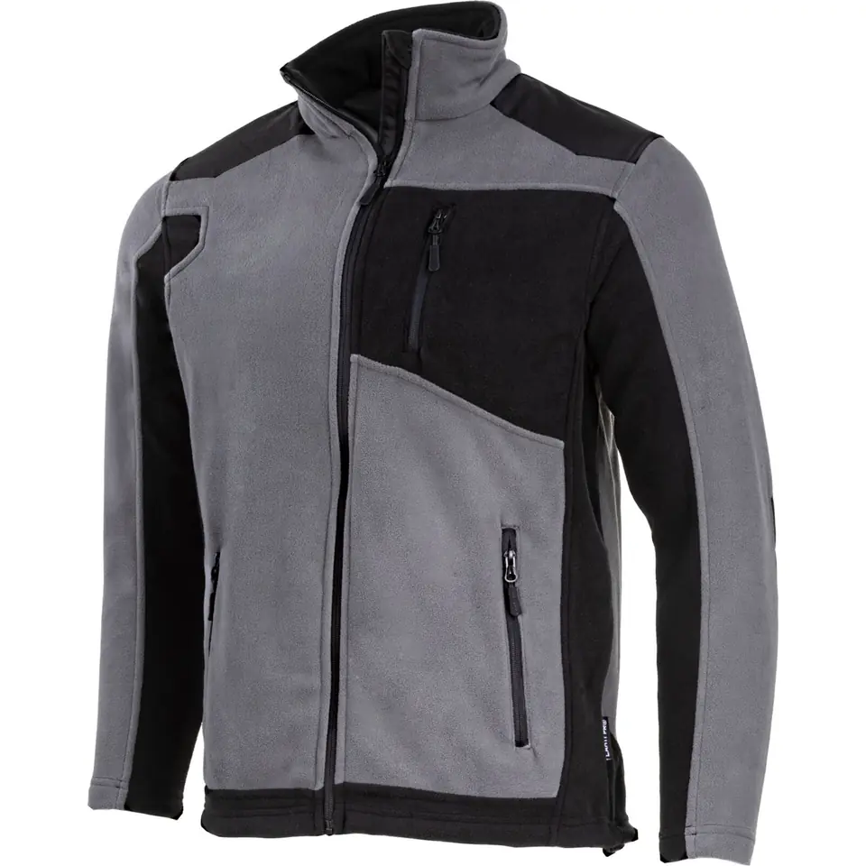 ⁨FLEECE JACKET WITH REINFORCEMENT, GREY-BLACK, "3XL",CE,LAHTI⁩ at Wasserman.eu